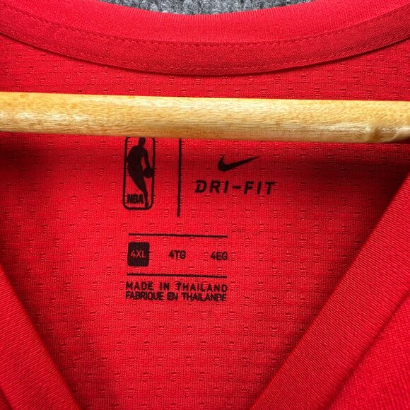 Nike Atlanta Hawks NBA Team-Issued Dri-Fit Practice Jersey 4XL Red 2017 HSE RARE - Picture 8 of 14
